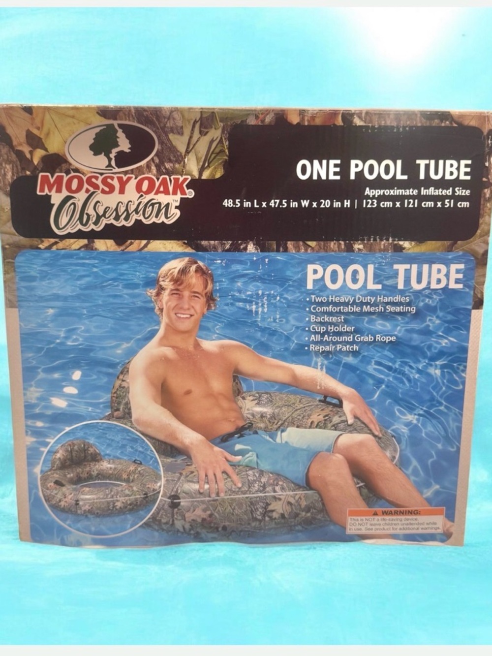 New in BOX 💦 MOSSY OAK OBSESSION POOL LAKE FLOAT